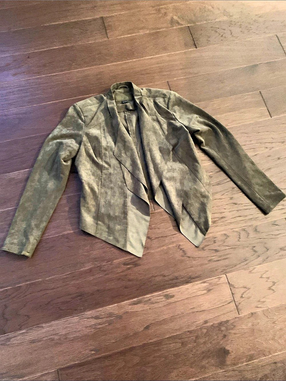 BLANKNYC Faux Suede Drape Front Jacket Women's Brown